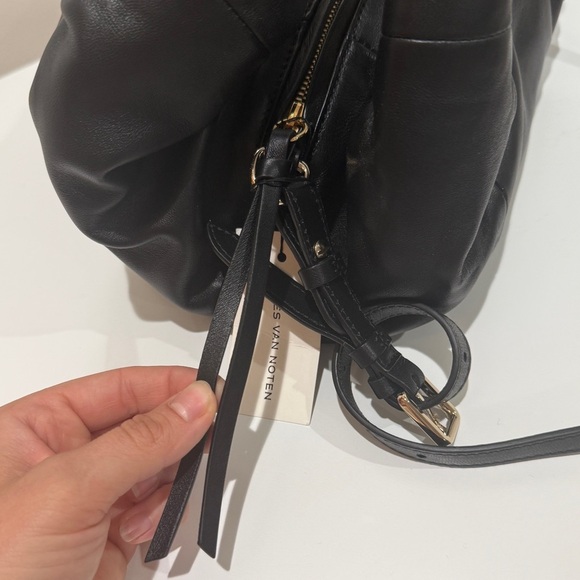 NWT Dries Van Noten Twister Leather Top Handle Shoulder Bag Black Made in Italy - Picture 10 of 16